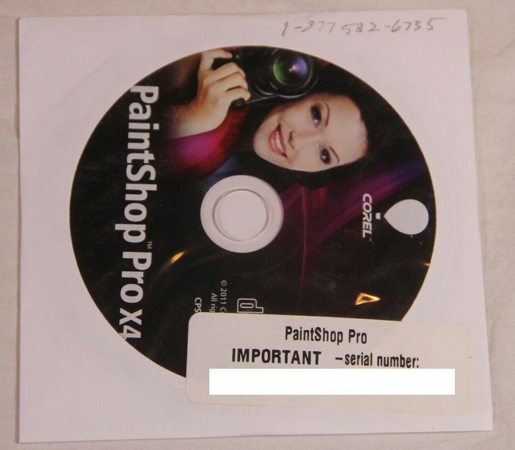 Corel Paintshop Pro x4 in box & Paintshop Pro x5 Disc & Serial - See Pictures