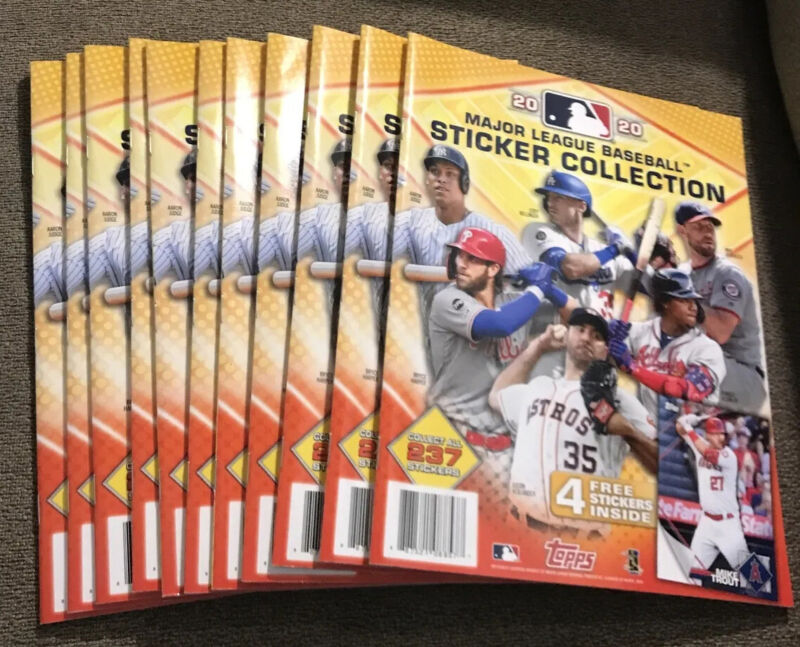 (1) 2020 Topps Mlb Baseball Sticker Collection Book W/ 4 Free Stickers