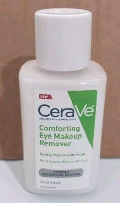 CeraVe Eye Makeup Remover with Hyaluronic Acid and Ceramides, Waterproof  4 Oz