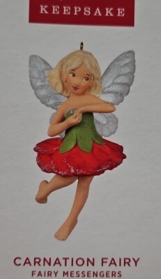 NEW Hallmark CARNATION FAIRY 19th Fairie Messengers 2023 NIB Ornament