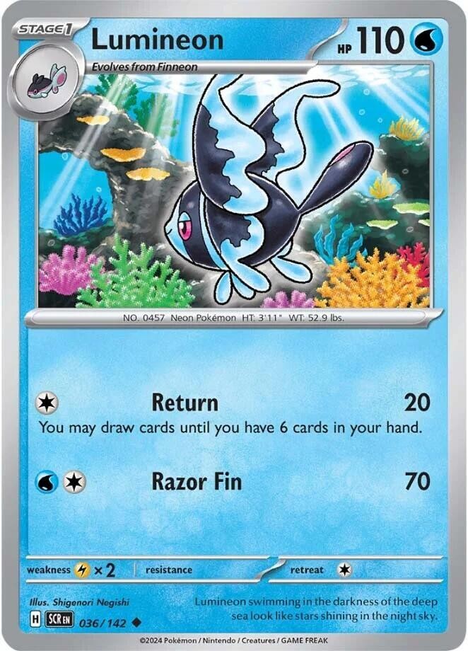Lumineon Uncommon Reverse Holo SCR 036/142 NM