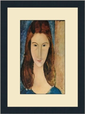 Amadeo Modigliani Portrait of Jeanne Hebutene Custom Framed Print