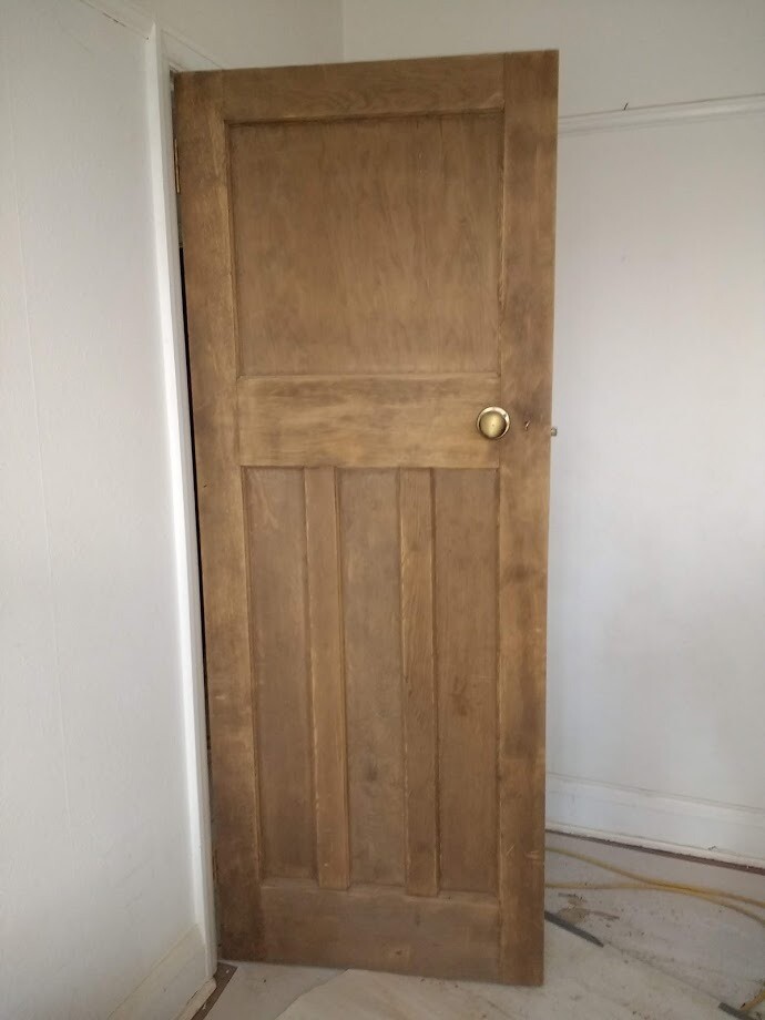 Reclaimed 1930s 1 over 3 panel doors 2 doors, 44mm