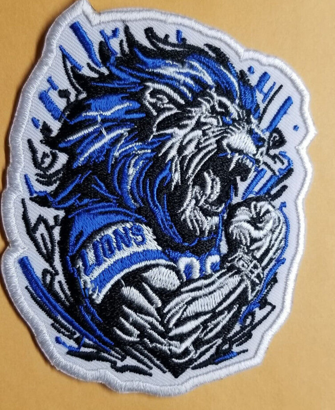 Detroit Lions Football Embroidered Patch approx 3x3.5"