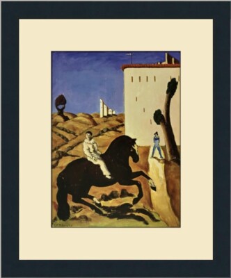 John D Graham Horse and Rider Custom Framed Print
