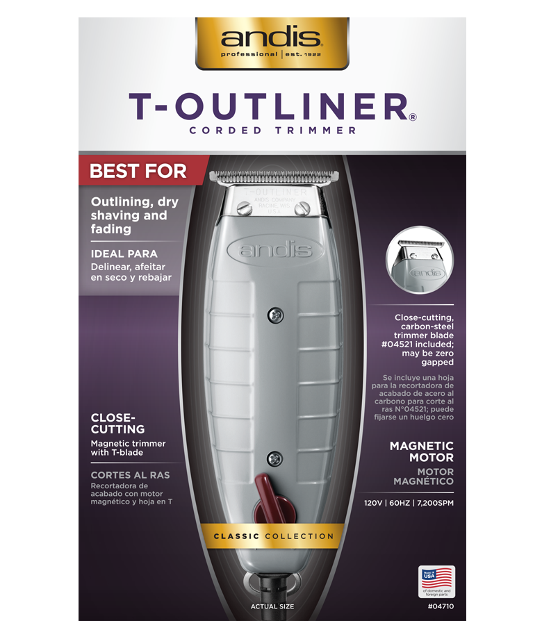 Andis Professional T-Outliner Corded_Trimmer_#04710 UPC: 040102047107