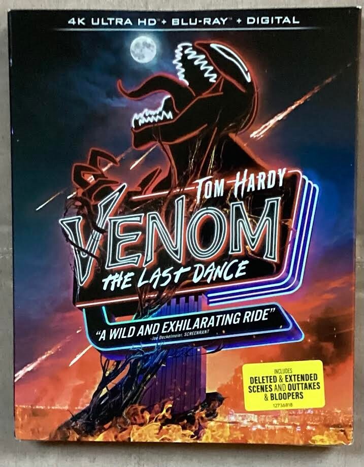 Venom The Last Dance Marvel 4k Blu-ray Set with Slipcover | eBay