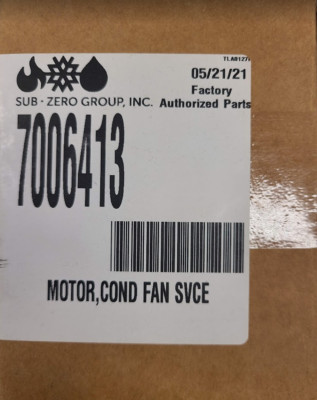 SUB-ZERO WOLF PART# 7006413 CONDENSER FAN MOTOR 736TC/I-3 TR AND TF IC-27R NEW!