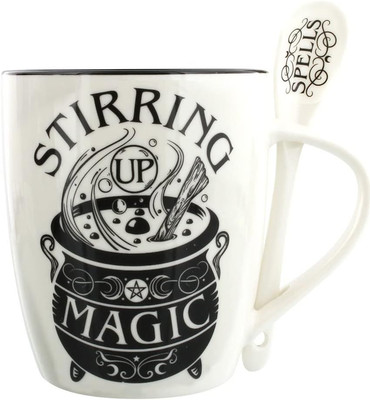 Alchemy of England Stirring Up Magic Mug & Spoon Set White 