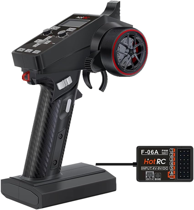 HOTRC RC Transmitter and Receiver 6 Channel 2.4ghz Hand Cont