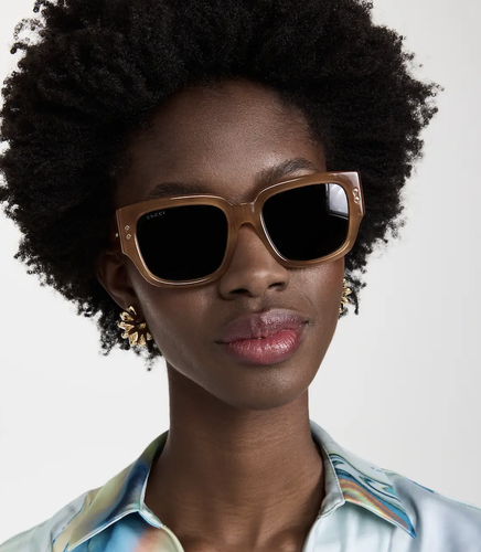Pre-owned Gucci Gg1261s-004 Havana Havana Green Sunglasses