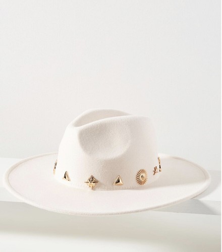 

Anthropologie Woven Rancher с подвесками Регулируемый ремешок Эластичный цвет слоновой кости O/S NWT, Anthropologie Woven Rancher With Charms