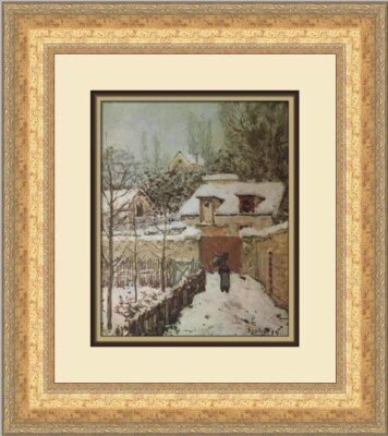 Alfred Sisley Snow at Louveciennes Custom Framed Print