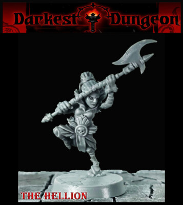Hellion Barbarian Amazon 28mm D&D DnD miniatures DARKEST DUNGEON FLAT-RATE SHIP