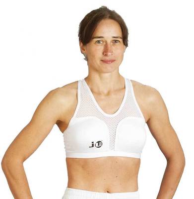 Ju-Sports Brustschutz für Damen Cool Guard komplett (Top und Schalen) weiß