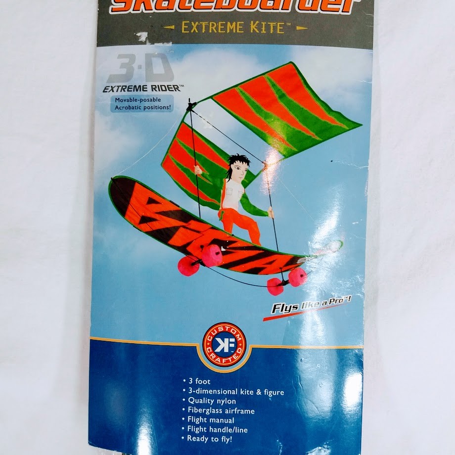 The Kite Factory Extreme Skateboarder HUGE Kite New in Package 3 Foot 3D
