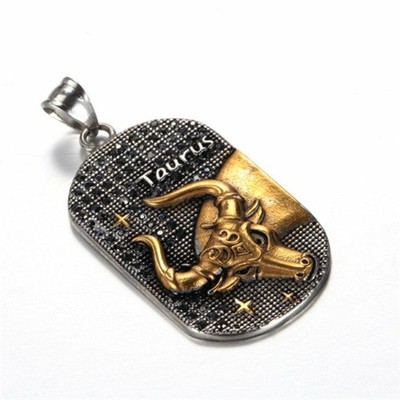 Fashion Mens Scorpio 12 Constellations Necklace Pendant Astrologic Jewelry