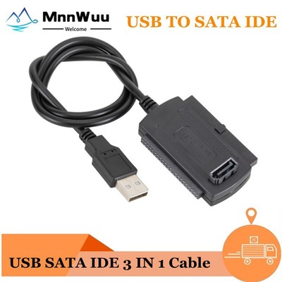 3 In1 USB2.0 IDE SATA 5.25 SATA 2.5 3.5 Inch Hard Drive Disk HDD Adapter Cable