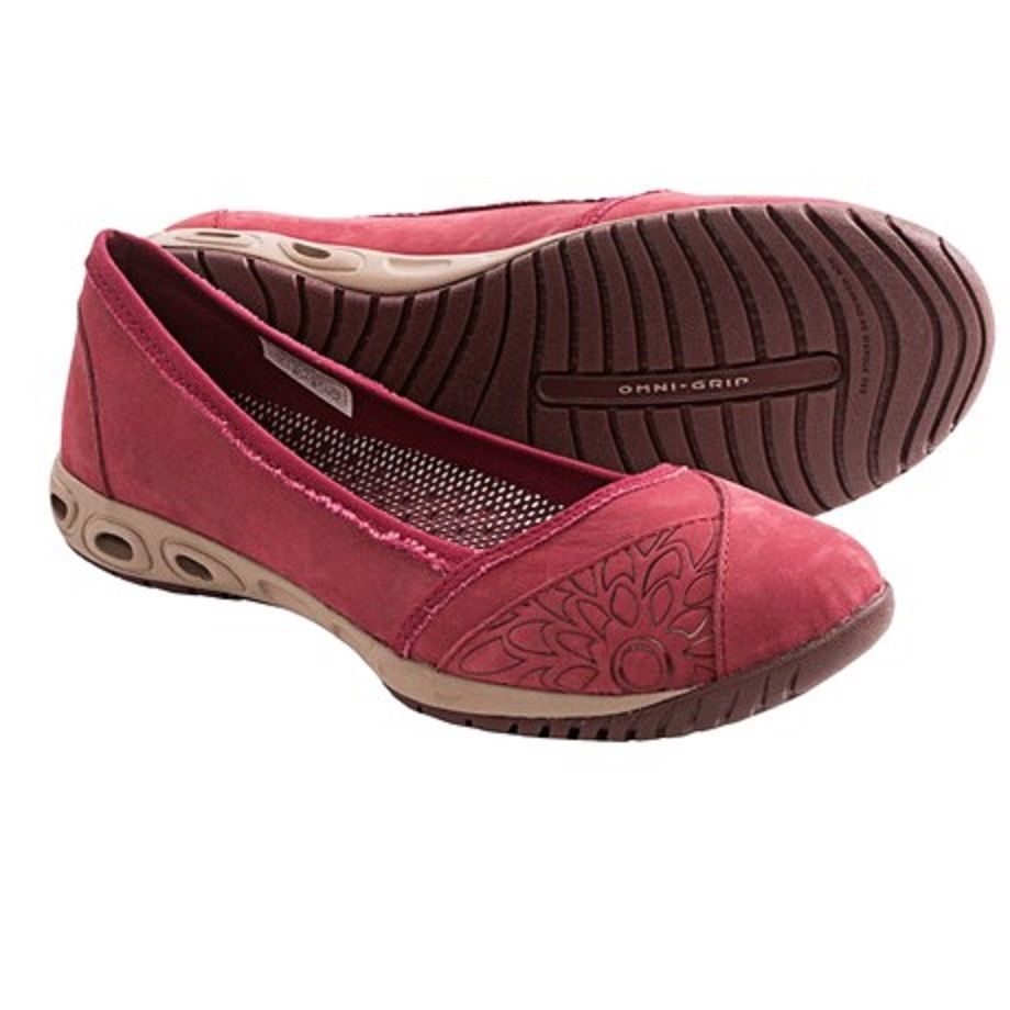 Sapatilhas e oxfords femininos de couro Columbia