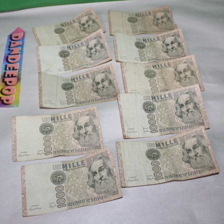 10 Marco Polo 1000 Lire Mille Banca D'Italia Italy Paper Money 1982