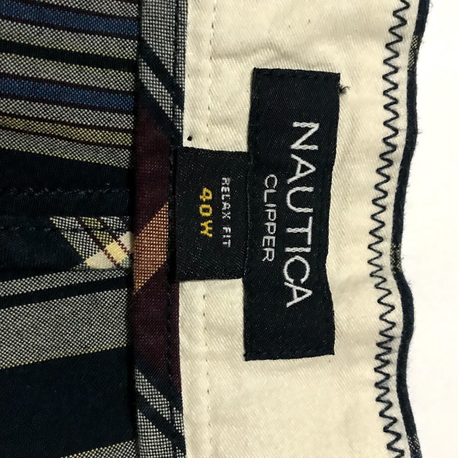 Nautica Men's Size 40 W Shorts Clipper Relaxed Fit Multicolor Plaid Bermudas