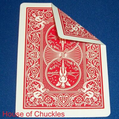 (6) Double Red Back Bicycle Gaff Playing Card Use for Card Magic Tricks, No Face