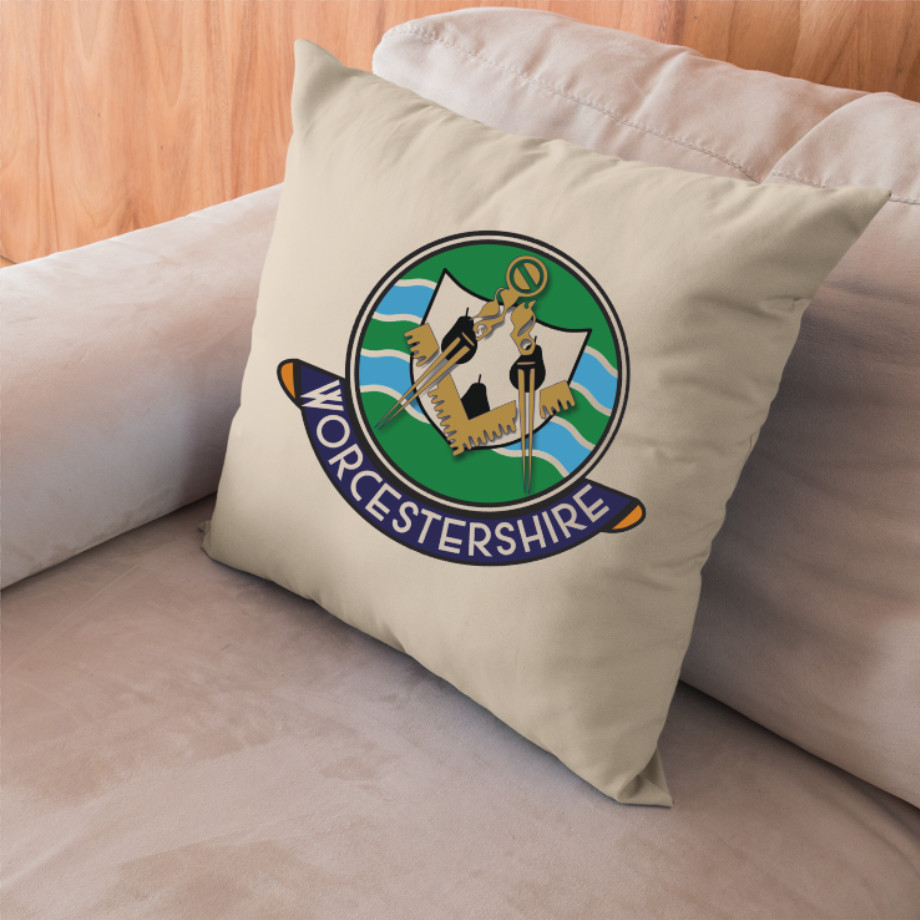 Worcestershire Freemasons Cushion Cover - Perfect Christmas Gift - Picture 4 of 4