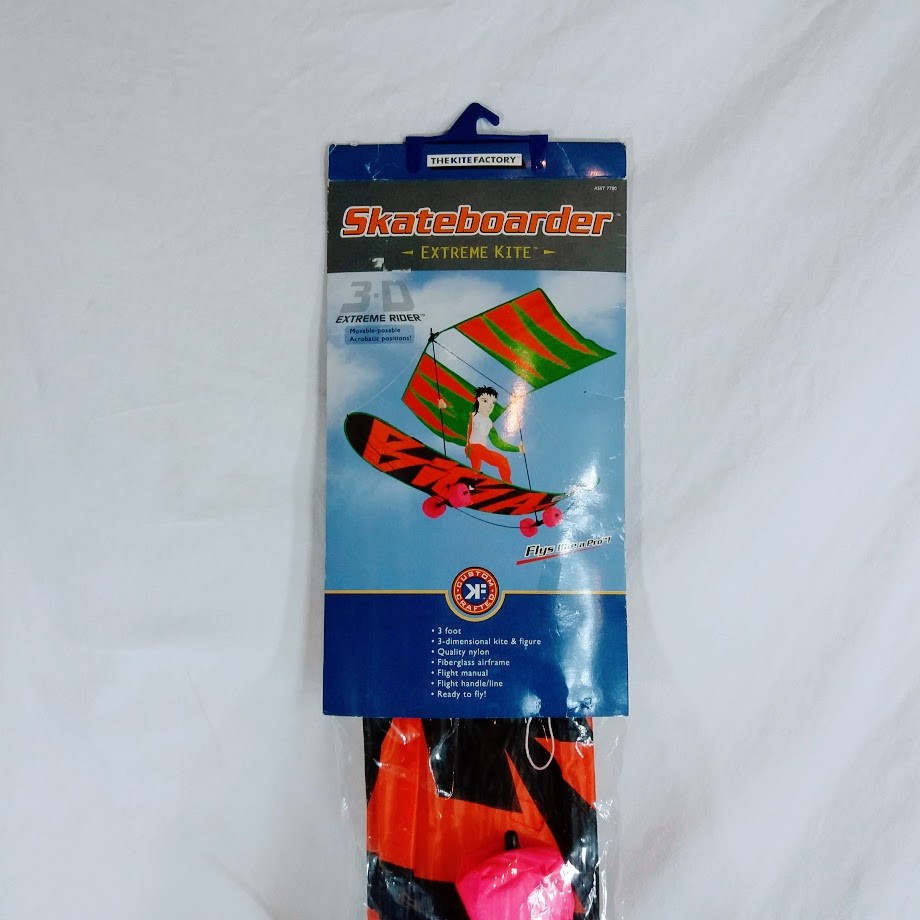 The Kite Factory Extreme Skateboarder HUGE Kite New in Package 3 Foot 3D