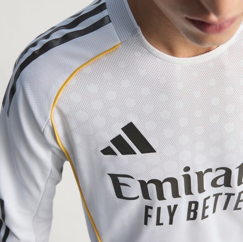 Adidas Real Madrid 25 / 26 Long Sleeve Home Authentic Jersey