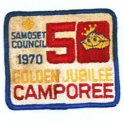 1970 Golden Jubilee Camporee Samoset Council Patch Boy Scouts BSA Wisconsin WI