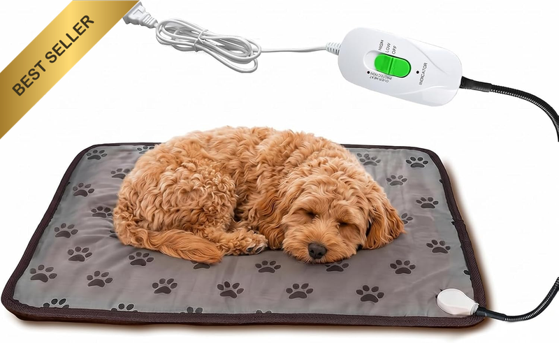 Pet Heating Pad with AU Plug - 70X50Cm Heated Dog Bed and Cat Mat, Waterproof El