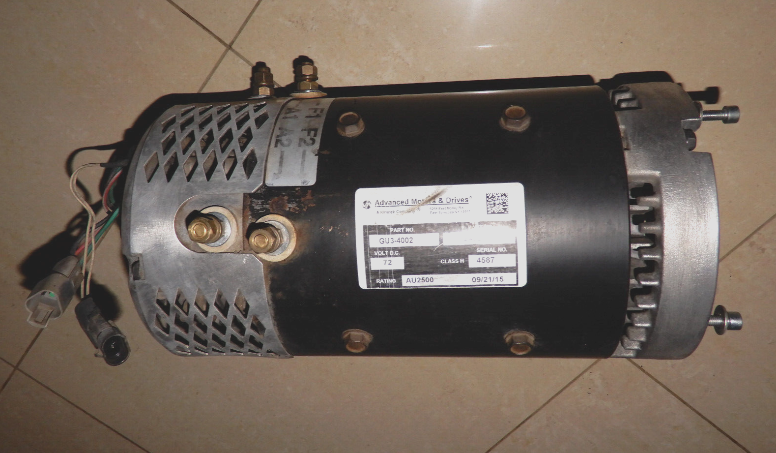 GEM car Motor,7 HP dual plug ins, 2013-2015,72 V,Tested