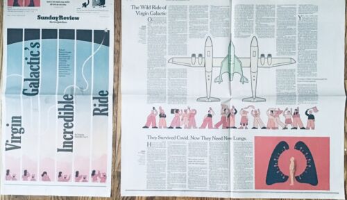 Iconic New York Times Article VIRGIN GALACTIC Sir Richard Branson COLOR May 2021