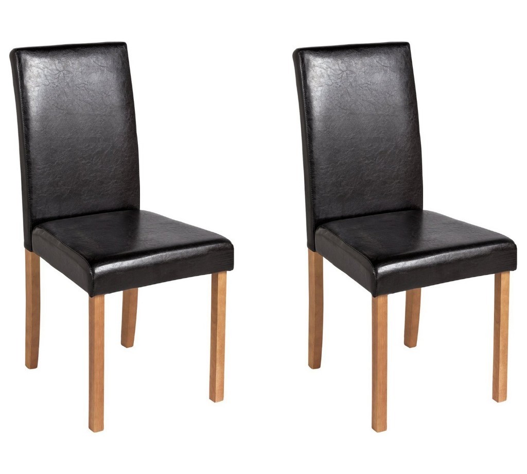 4 Brown Leather Effect Dining Room Chairs in Jarrow, Tyne and Wear Gumtree