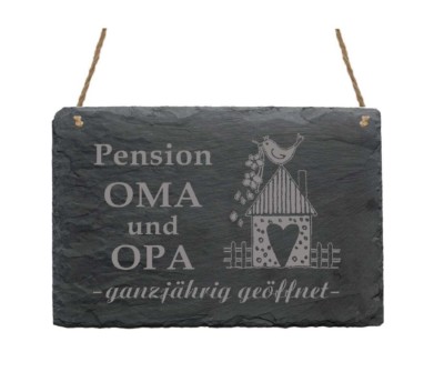 Schiefertafel Schild „VORSICHT HUNDE“ – 22 X 8 Cm, Wetterfeste Lasergravur, Mit Aufhänge-Bohrungen