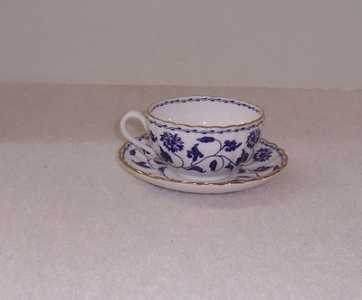 Spode Blue Colonel Gold Cup and Saucer