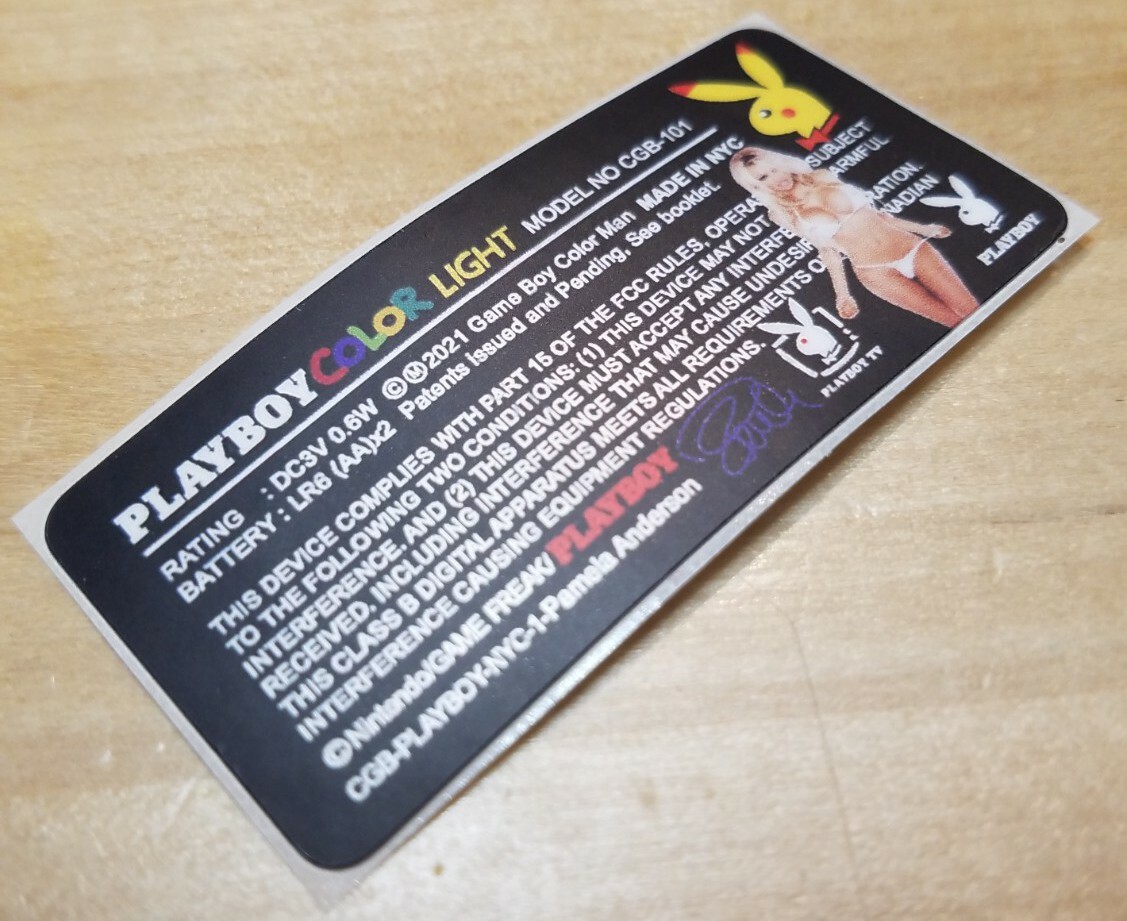 1 (ONE) Nintendo Game Boy Color PLAYBOY COLOR LIGHT 🐇PAMELA