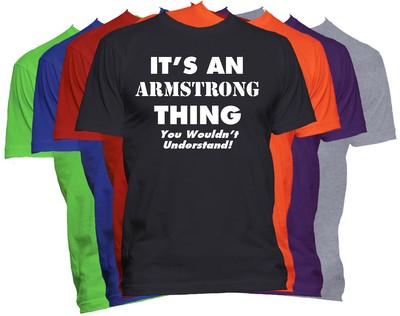 ARMSTRONG Last Name Family Name T-Shirt Custom Name Shirt Family Reunion Tee 