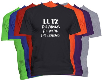 LUTZ Last Name T Shirt Custom Name Shirt Family Reunion Family Name T Shirt