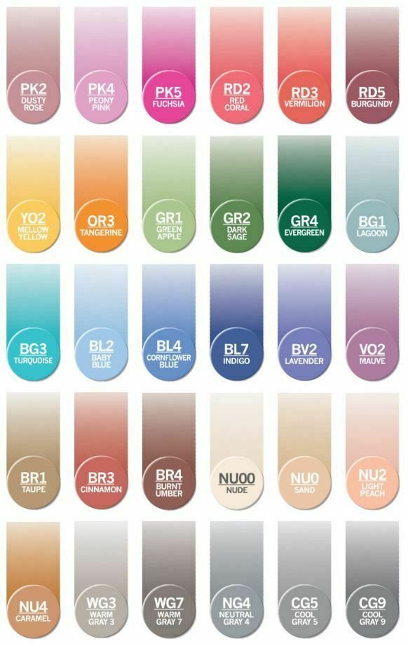 Chameleon Color Color Tones Pens Markers 30 pc Set In Case CT3001