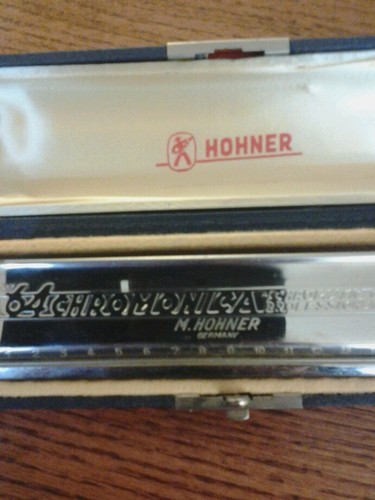 Vintage Hohner 64 chromonica 4 chromatic octaves professional model Germany