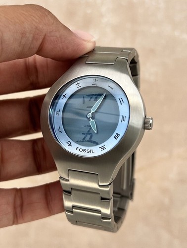✨入手困難✨ FOSSIL　 BIGTIC　ドラゴン 純正ケース　漢数字 y2k RARE y2k FOSSIL Big Tic JR-7978 Blue Kanji Animated Watch
