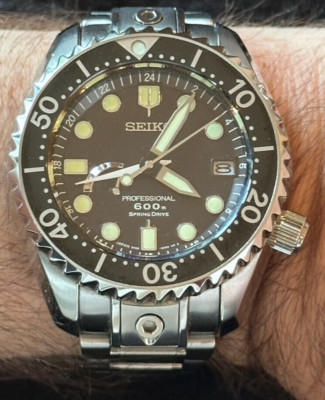 Super Rare SEIKO MarineMaster 600 SBDB011 GMT Titanium Spring Drive AUTOMATIC
