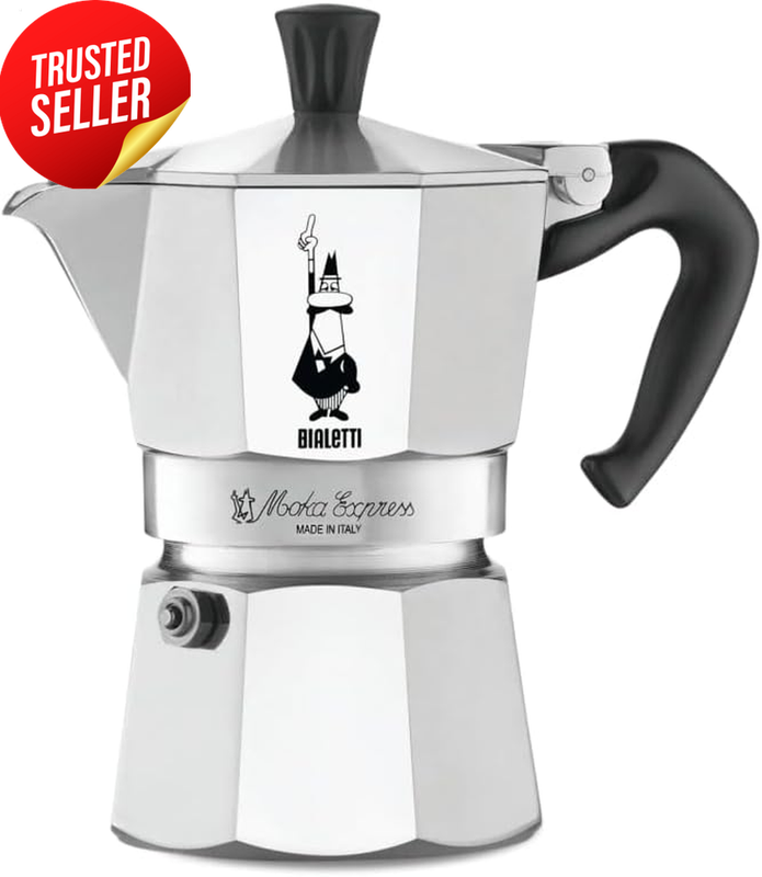 Espresso Maker Moka Express 3-Cup 130ml Italia