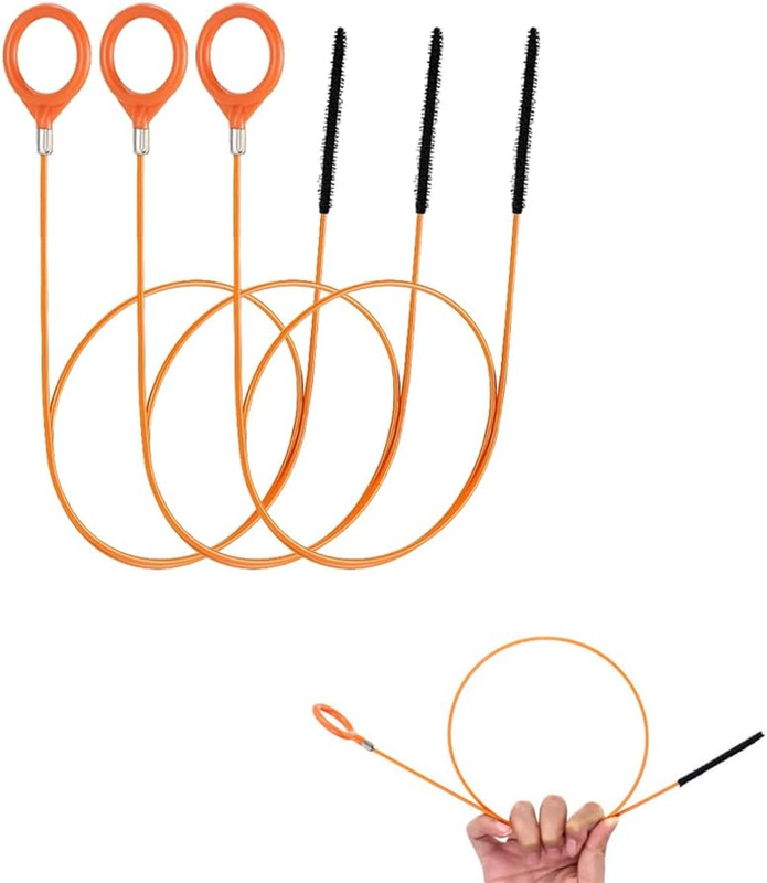 3Pcs 130Cm Drain Hair Remover, Flexible Anti-Break Pipe Cleaner for Sinks,Bathtu