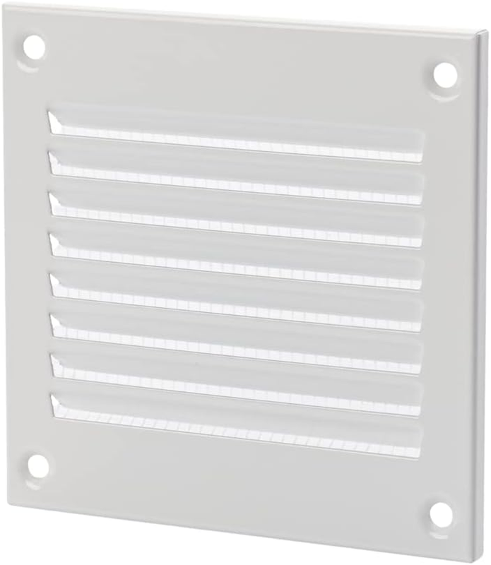 White Metal Air Vent Grille 100x100mm / 4" x 4 Inch Flat Duct d Cover
