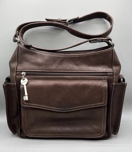 FOSSIL　メンズバックLINEAGE　ブラウン FOSSIL ショルダーバッグ フォッシル メッセンジャーバッグ