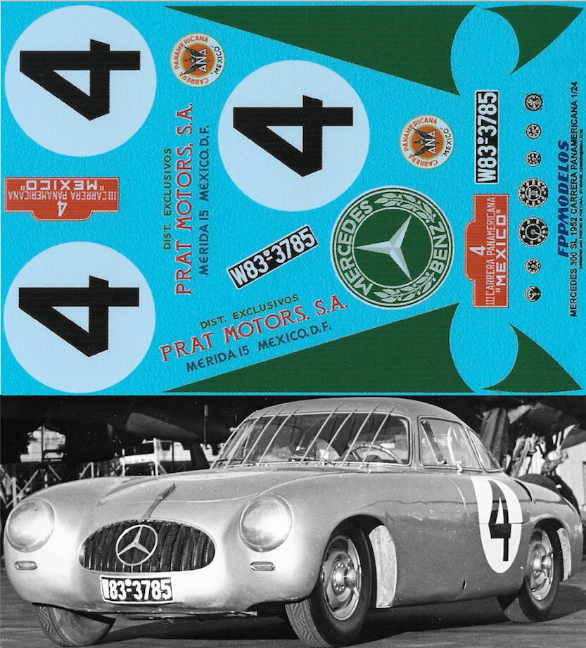 Mercedes 300SL Carrera Panamericana 1952 winner 1/24 FPPM