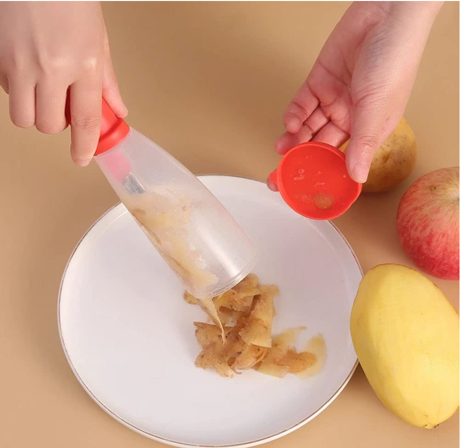 2PCS Multifunctional Vegetable Potato Peeler w/Storage Box Fruit Peeler BPA Free