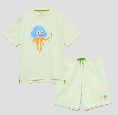 Dragon Quest x graniph DQ+g Set UP T-shirt & Short Pants Set Hoimi Slime PreSale